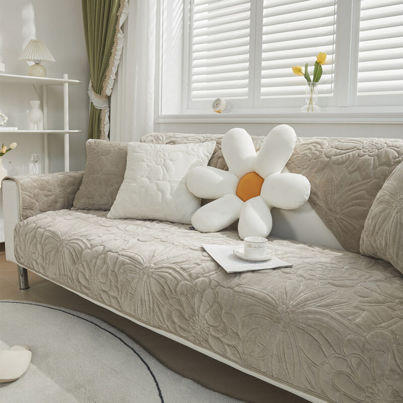 Modern Simple Anti-slip Crystal Velvet Sofa Cushion