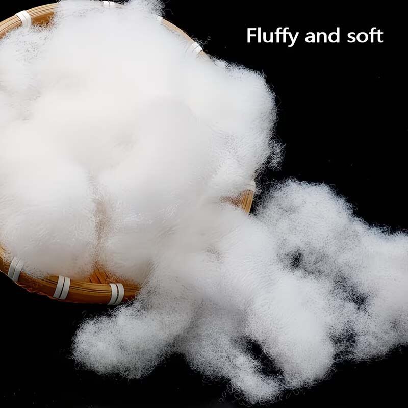 1Pack Soft Polyester Fiber Fill White Cotton Stuffing Material for Cushions Pillows DIY Fiber Filling Craft Projects