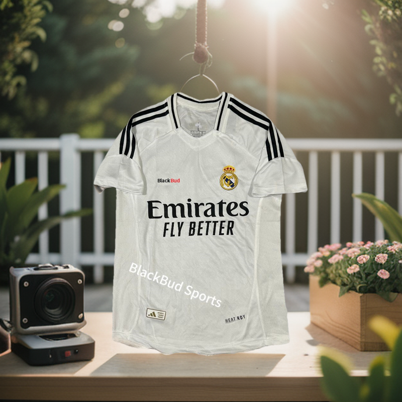 Real Madrid Home Jersey 24/25 Premium Quality Short Sleeves. 