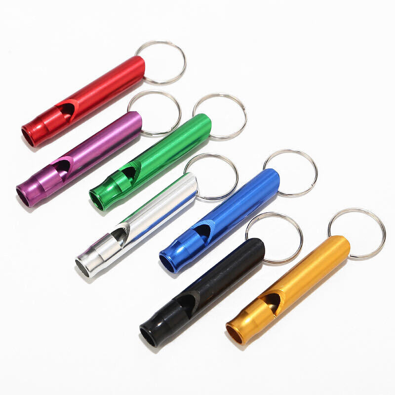 1PC còi khẩn cấp hợp kim nhôm đa chức năng cứu sống khẩn cấp còi khẩn cấp móc khóa có còi Cắm Trại Đi Bộ Đường Dài thể thao ngoài trời công cụ EDC