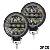 1/2pcs 102W Car Work Light 12V 24V Square Round LED Light Bar For Jeep Truck Boat Tractor ATV Offroad 6000K White Super Bright