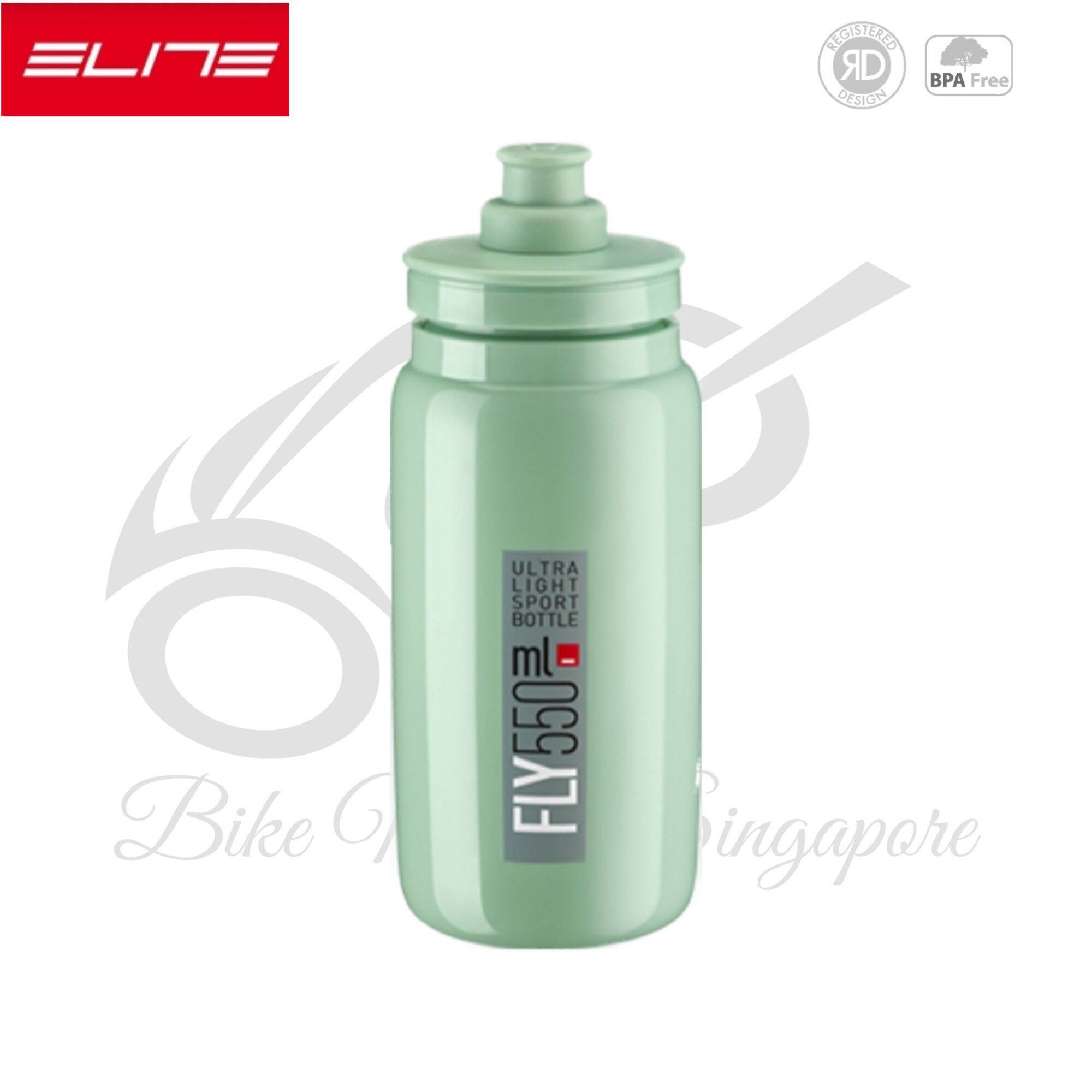 Elite FLY Lightweight Cycling Water Bottle BPA Free 550ml : GREEN/GREY