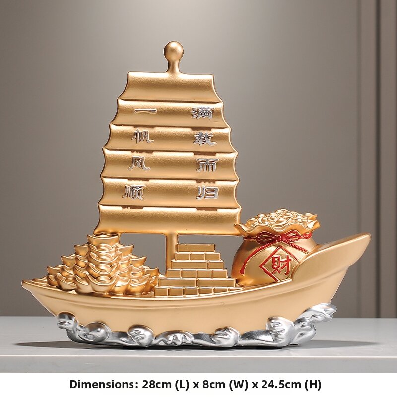 TANHUA BEAUTY | Prosperity Symbolism Sailing Ship Decorative Ornaments