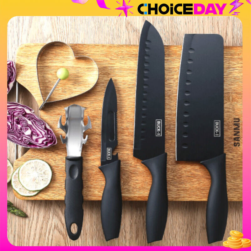 Bộ dao nhà bếp nhật bản 5 món Buck  dao bếp chất liệu thép không rỉ sắc bén bền đẹp