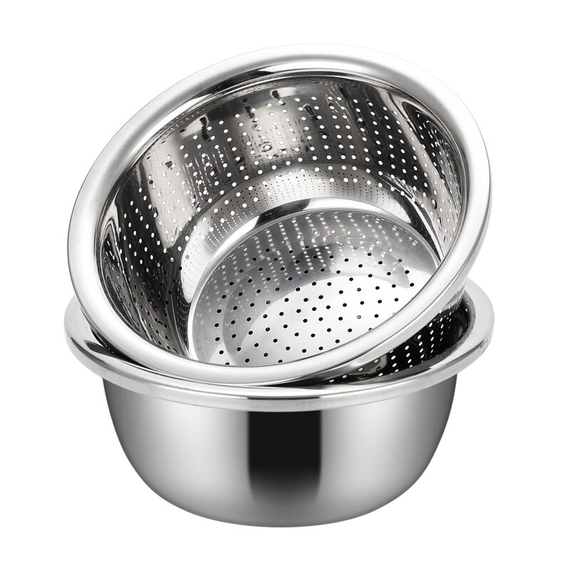 SILIN Stainless Steel Basin Household Kitchen Round Egg Soup Making ...