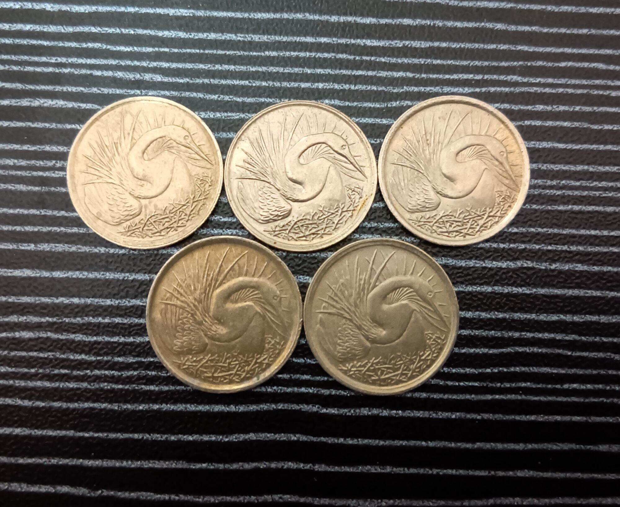 Vintage 1st Series 5cents Coins x 5pcs