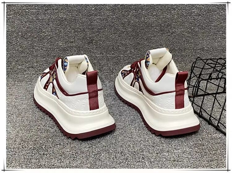 Men's Thick Sole Breathable Casual Shoes Color Block Design Summer Leisure Dad Shoes Increased Height Trendy Fashion Sneakers · v8