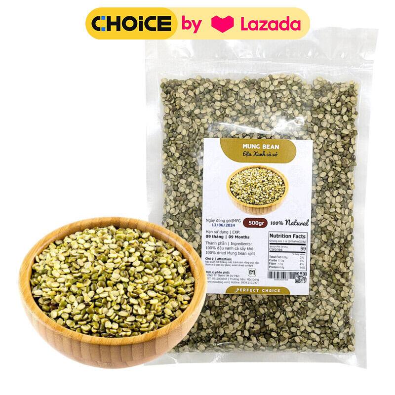 Đậu xanh cà vỏ túi 500gr
