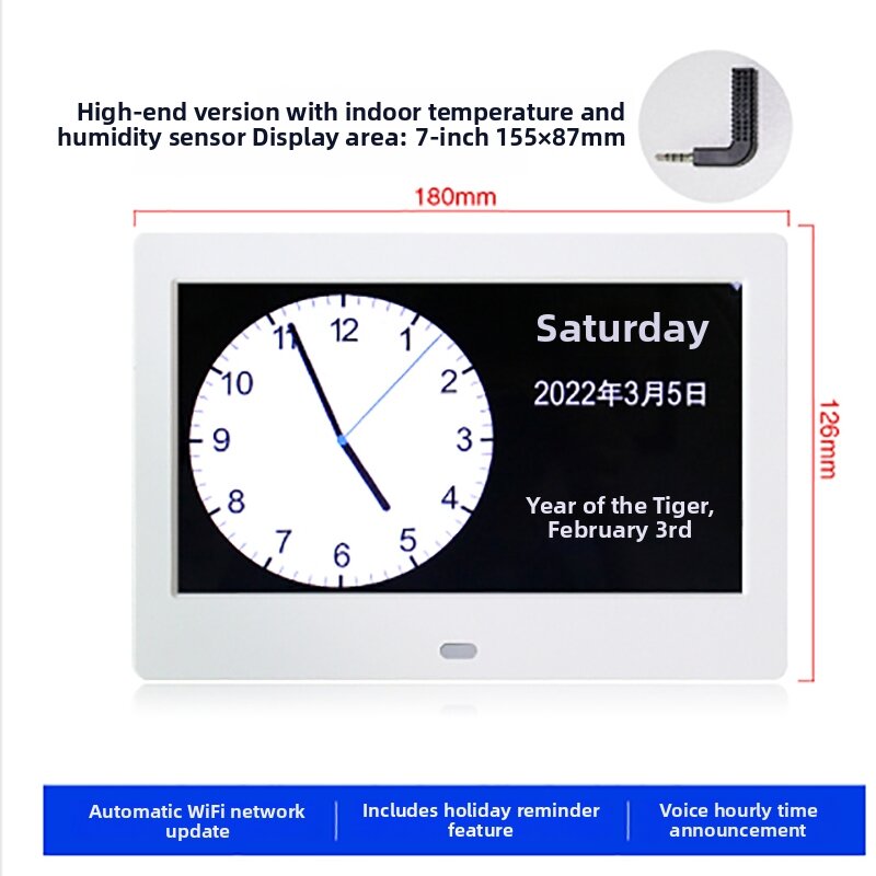 Smart WiFi Weather Display Electronic Perpetual Calendar Desktop Clock