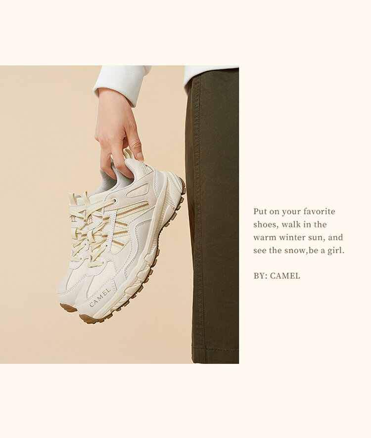 Camel Women's Shoes 2024 Autumn New Sports Shoes Women Abrasion Resistant Non Slip Breathable Outdoor Casual Hiking Shoes Men