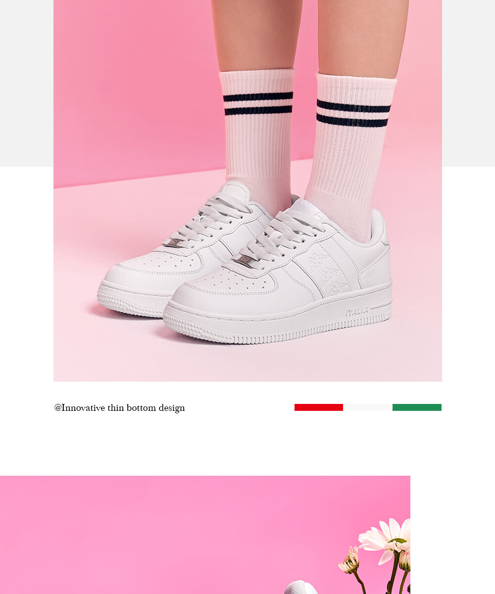 Scarpe casual da donna Kappa 2025 Estate New Style Retro Sneakers sportive con fondo spesso alzato versatili e piatte con punta tonda