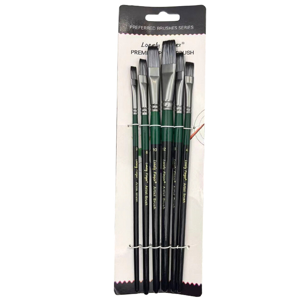 6pcs Artist Paint Brushes Set Artist Paintbrushes For Acrylic Oil Watercolor Acrylic Painting For Body Face Rock Canvas