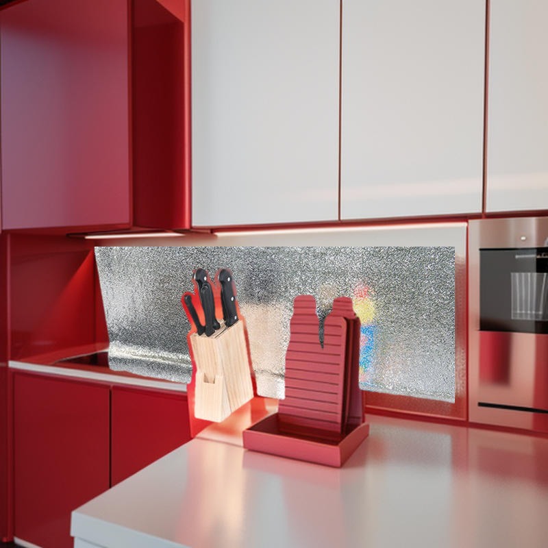 Self-Adhesive Aluminium Foil Sticker for Kitchen Cabinet kitchen backsplash wall tile sticker. 