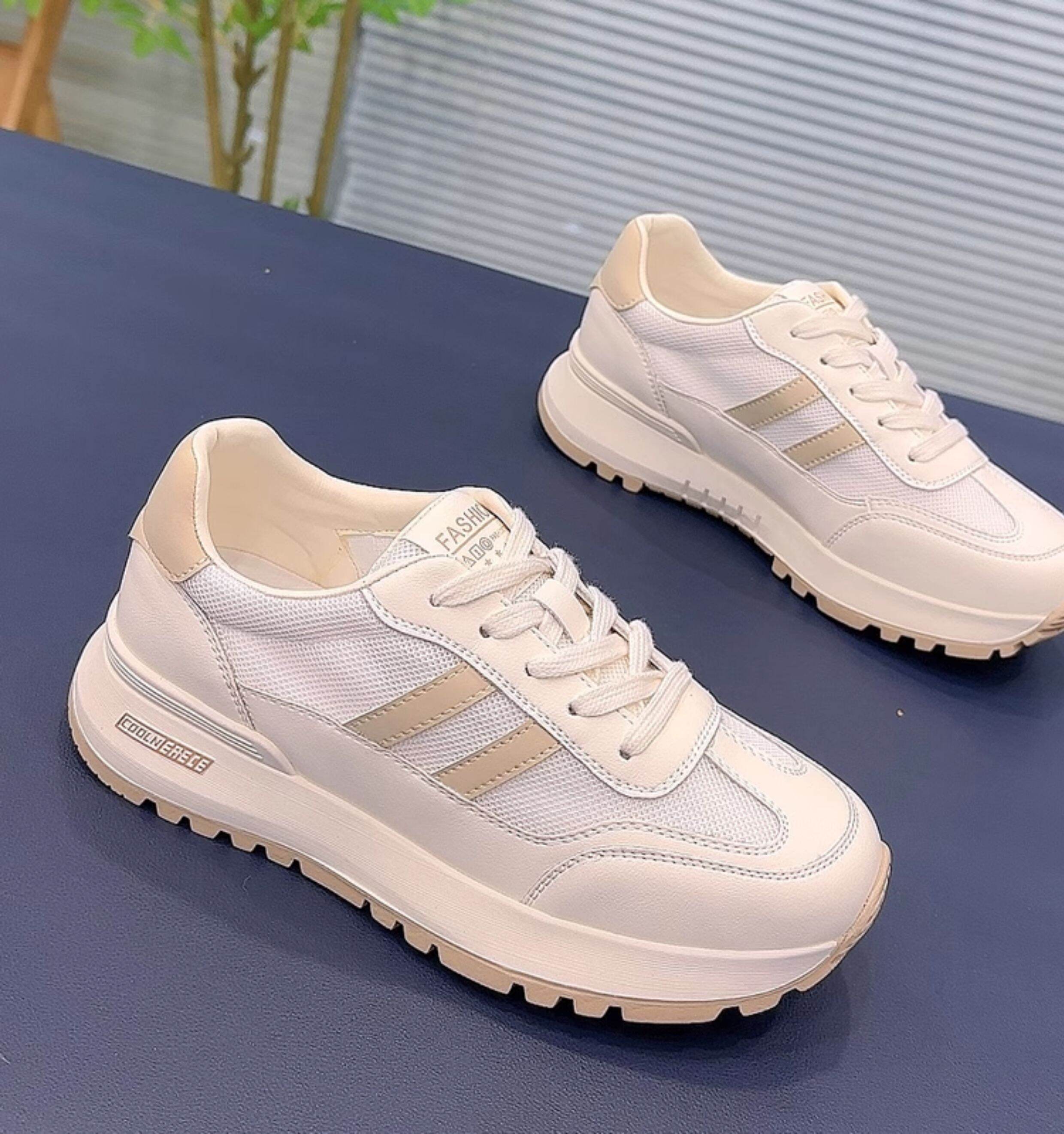 Zapatillas de malla de verano para mujer, zapatillas deportivas informales, estilo papá, modernas, sin cordones, punta redonda, tacón medio, calzado cómodo y a la moda