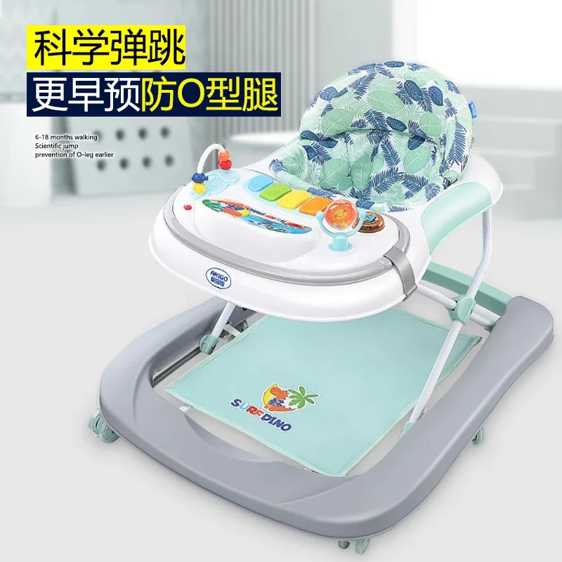 Baby Walker Anti-Rollover O-Leg Male and Female Baby Toddler Multi-Functional 6-18 Months Baby Walker
