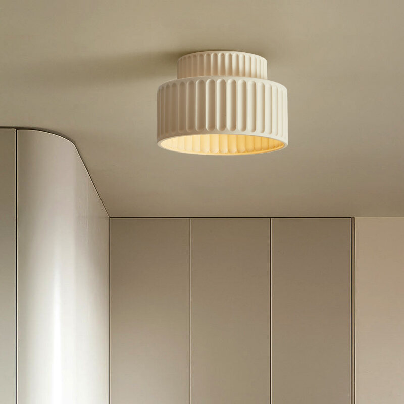 striae ribbed glass pendant light