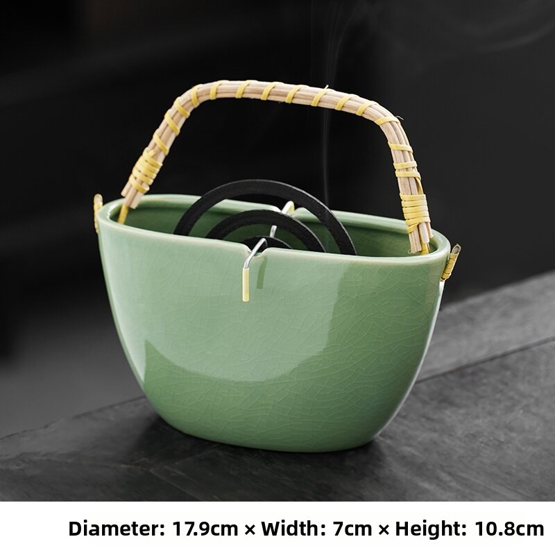 Large Aesthetic Heat-Resistant Mosquito Coils Holder Incense Burner
