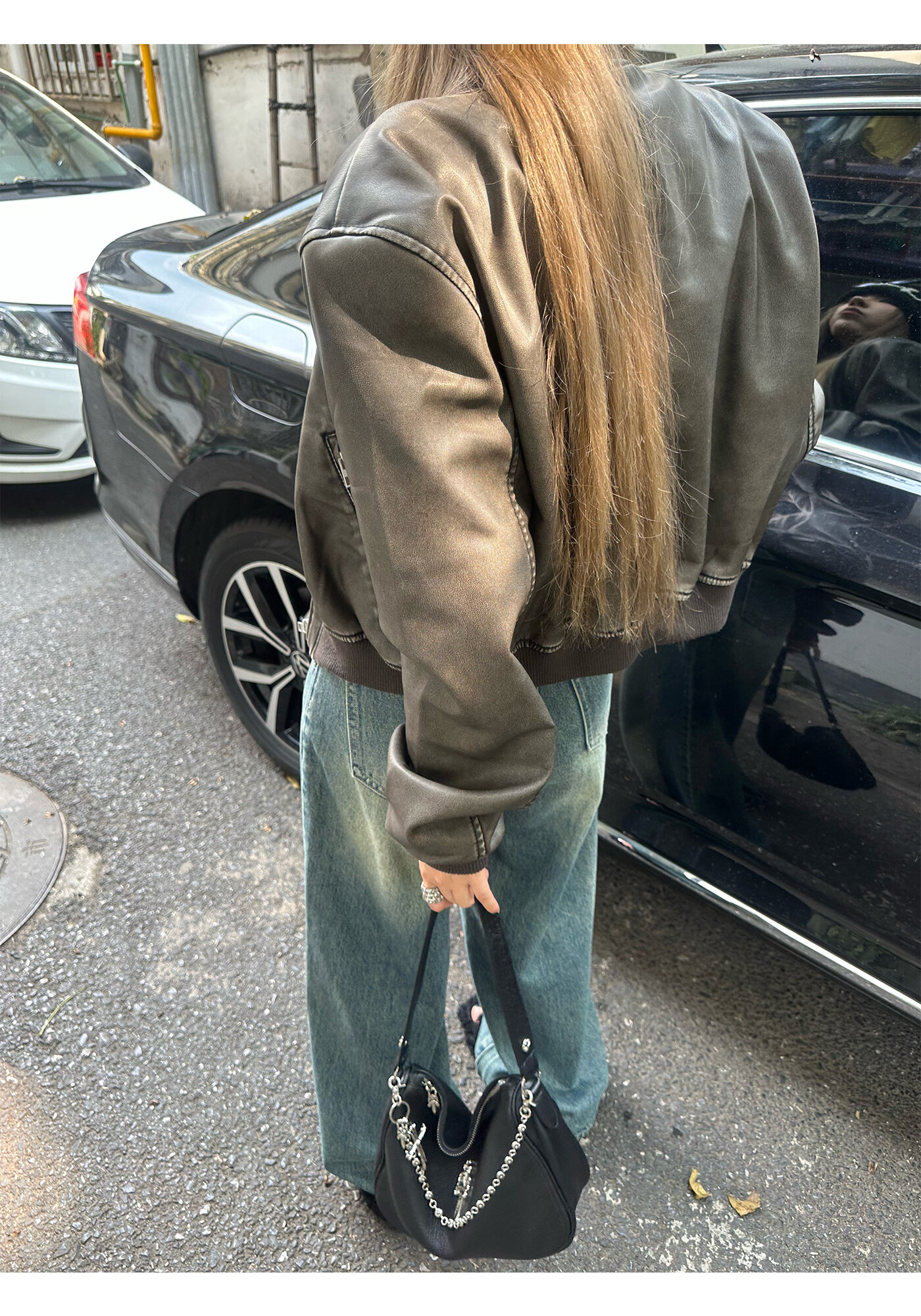 High Waist Wide Leg Jeans Women's Loose Fit Washed out Style Spring Autumn Denim Pants by LUU Peach Joy Slimming Effect · v2