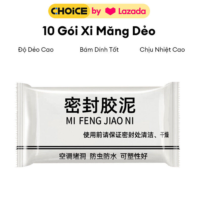 chống thấm tường nhà Combo 10 Gói Xi Măng Dẻo Chống Thấm Bịt Tường, Đất Sét Tự Khô Bịt Lỗ, Giảm Tiếng Ồn, Chống Thấm Tường