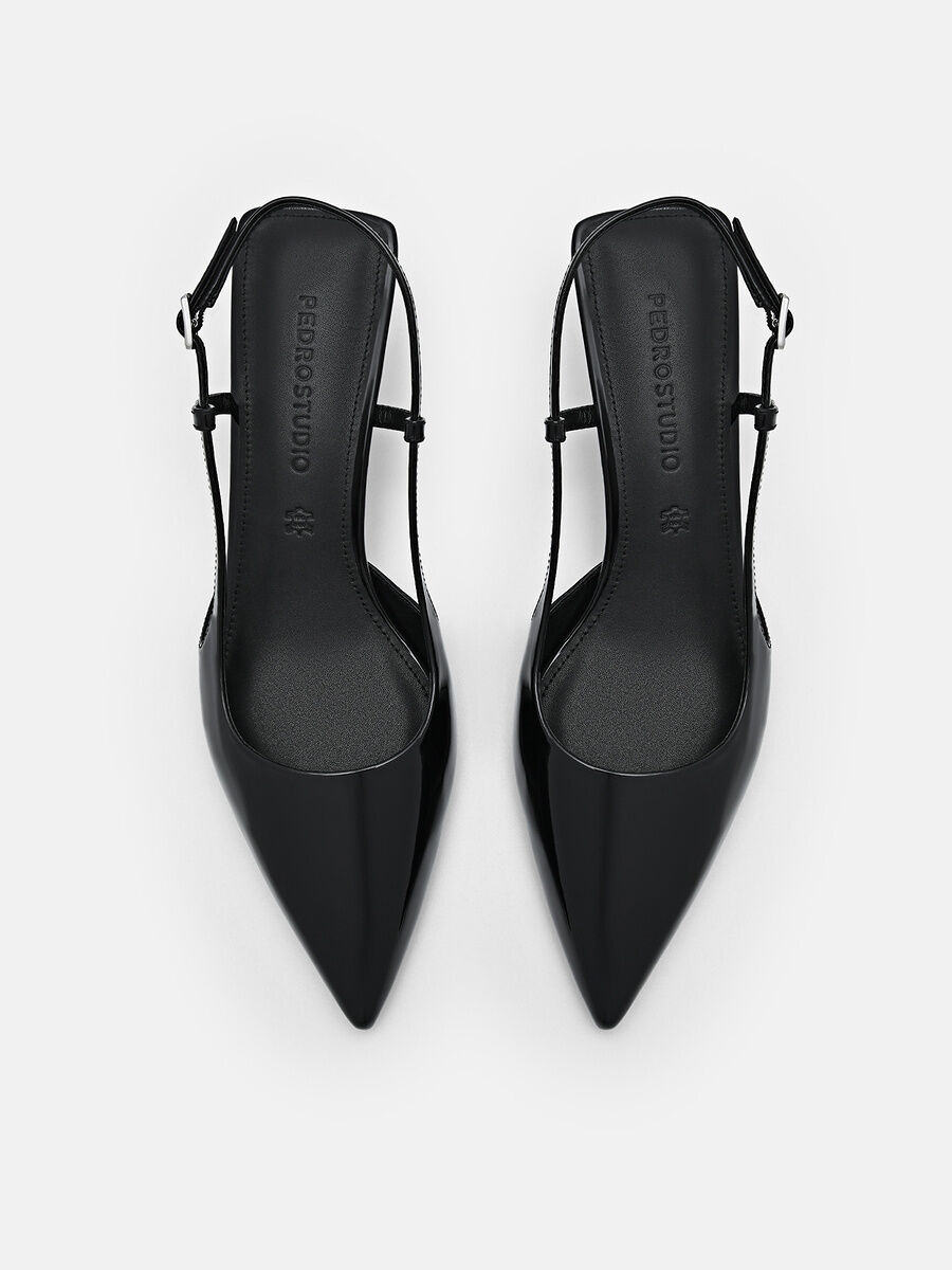 Pedro Studio Series Leather Sandals with Small Cat Heel And Strap Elegant Fashionable Mules for Young Women Casual Wear. 