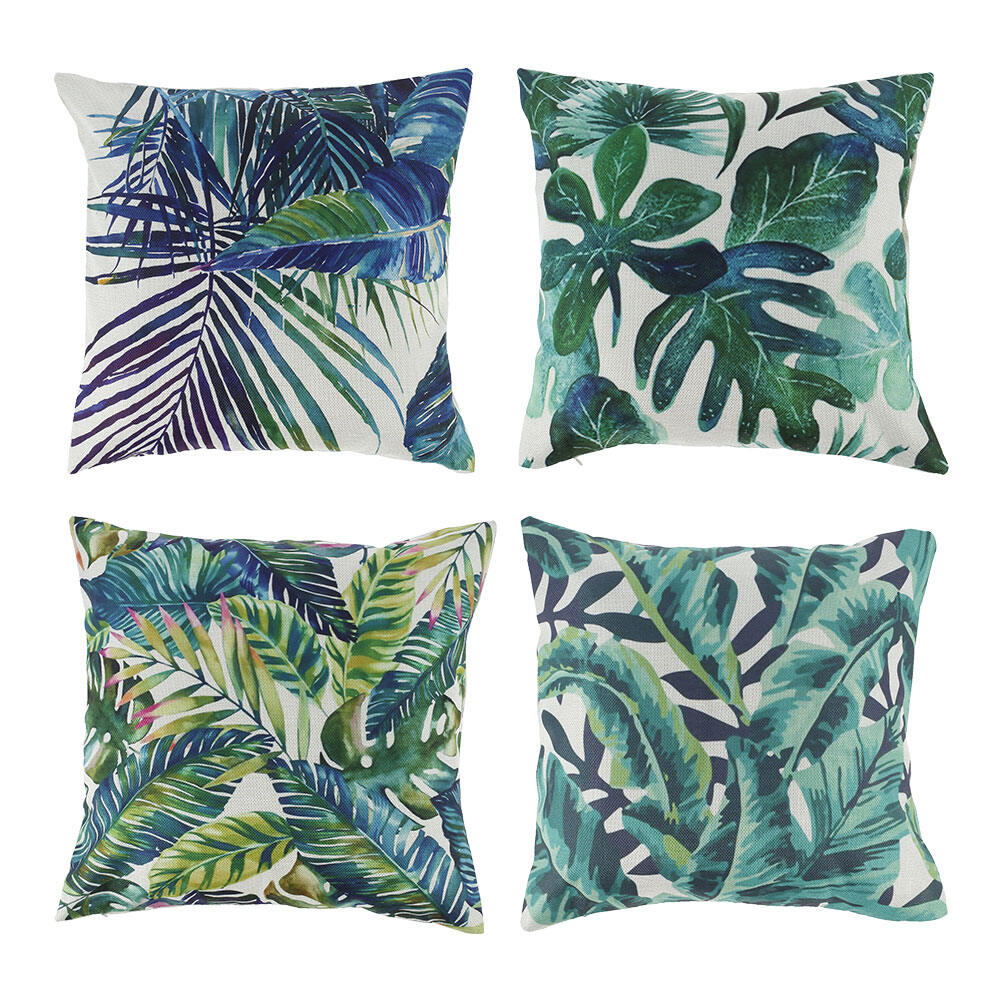 4Pcs Throw Pillow Covers Waterproof Cushion Pillow Case Outdoor Patio Garden Pillowcases for Home Office Chair Sofa Home Decor