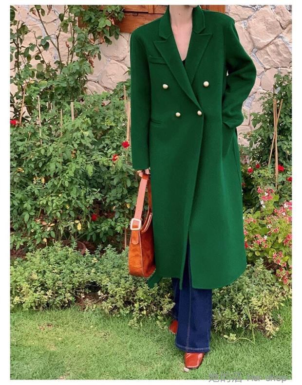 bottle green wool coat