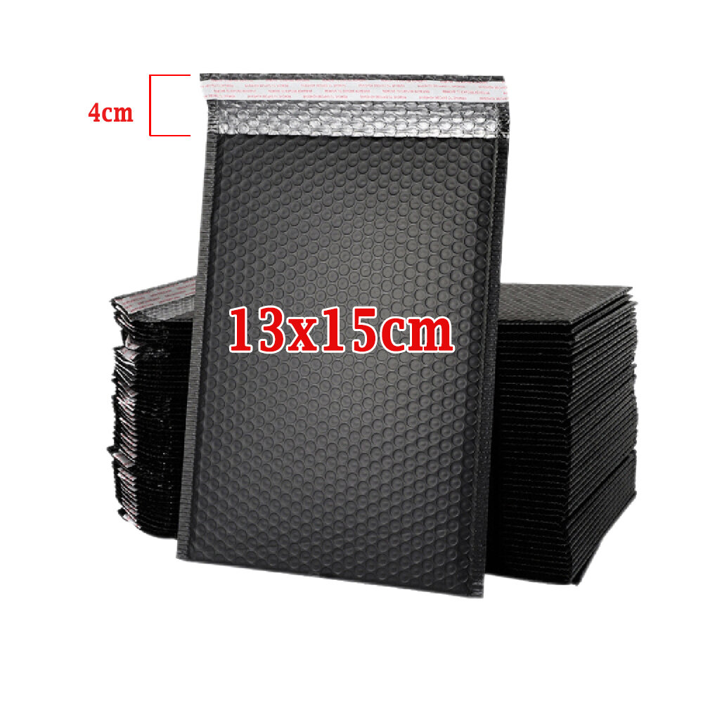 50PCS Black Bubble Envelopes Bag Waterproof Foam Bubble Mailers Express Shipping Envelope Bags Self Seal Packaging Organizer Bag