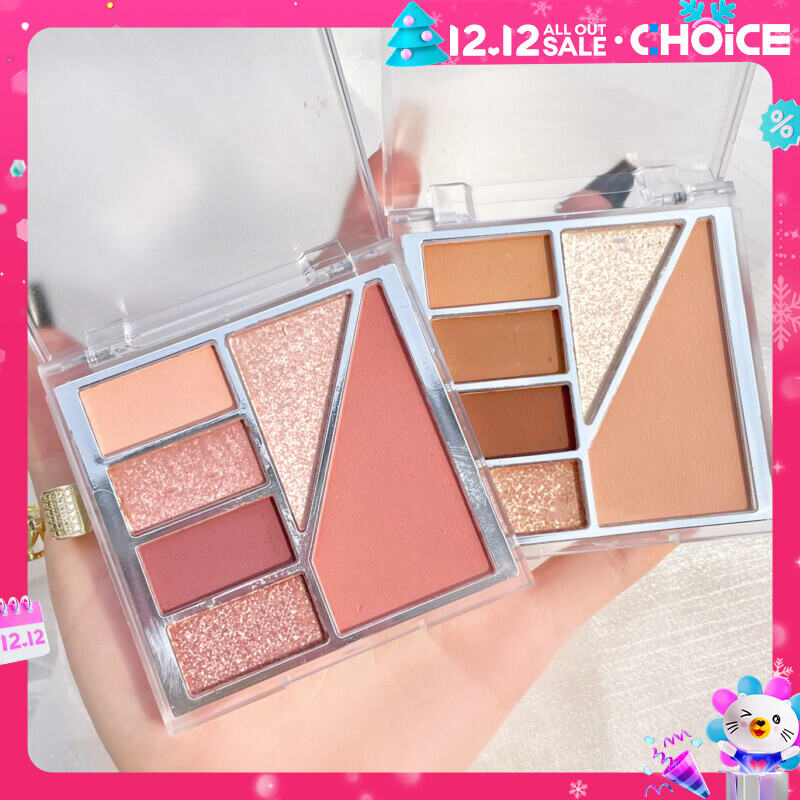 6 color High Gloss Gloss Blush Integrated Eyeshadow tray Pearl Matte Ground color Student affordable Eyeshadow