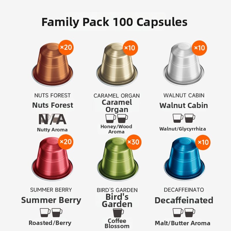 Multi-Flavor Capsule Coffee 100 Capsules | Lazada Singapore