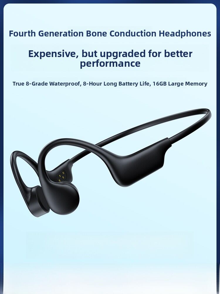 Bizoe | Bizoe Bone Conduction Bluetooth Earphones Wireless Sports Swimming 2022 New Model Built-in Memory Bone Sensing Non-invasive