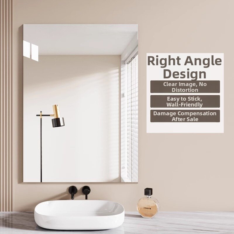 Self-Adhesive Wall-Mounted Bathroom Vanity Mirror