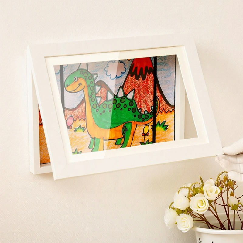 Children Artwork Display Frame Magnetic Flip Cover A4 A3 Mounting Frame