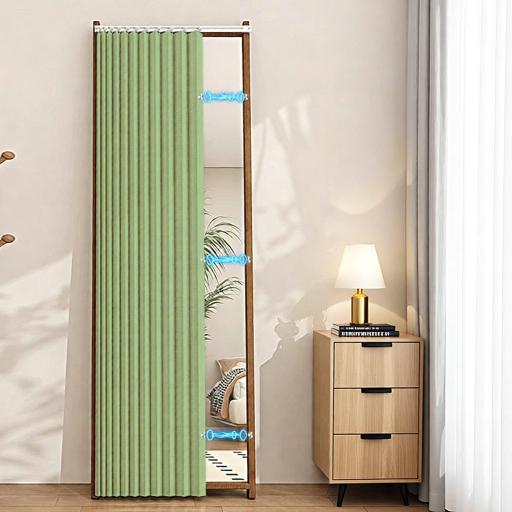 LIANGPAN | Full Length Mirror Dust-proof and Concealment Curtain with Track