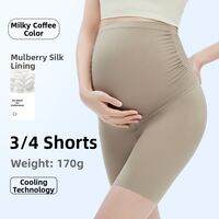 MIDULI | Maternity Thin Summer Wear Outer Shark Pants Yoga Shorts Anti-exposure Leggings 2-in-1