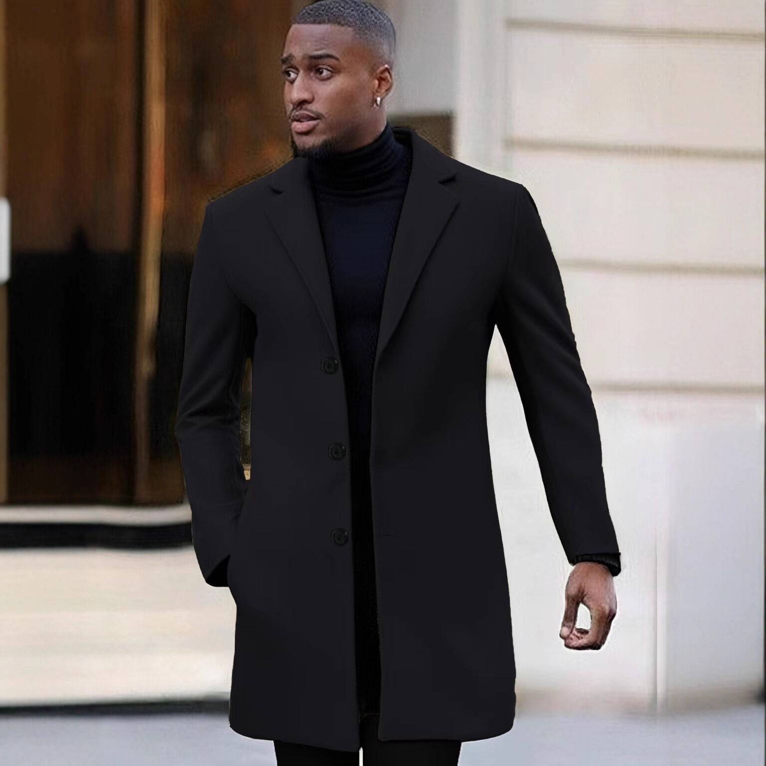 Long Coat - Loose Oversized Trench, Mid Length Fashion, Korean