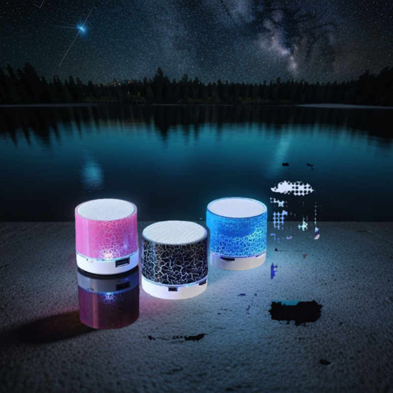 Mini Portable Bluetooth & Rechargeable Speaker with Light + SD Card ...