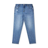 Bossini Womens Repreve Boyfriend Fit Cropped Jeans