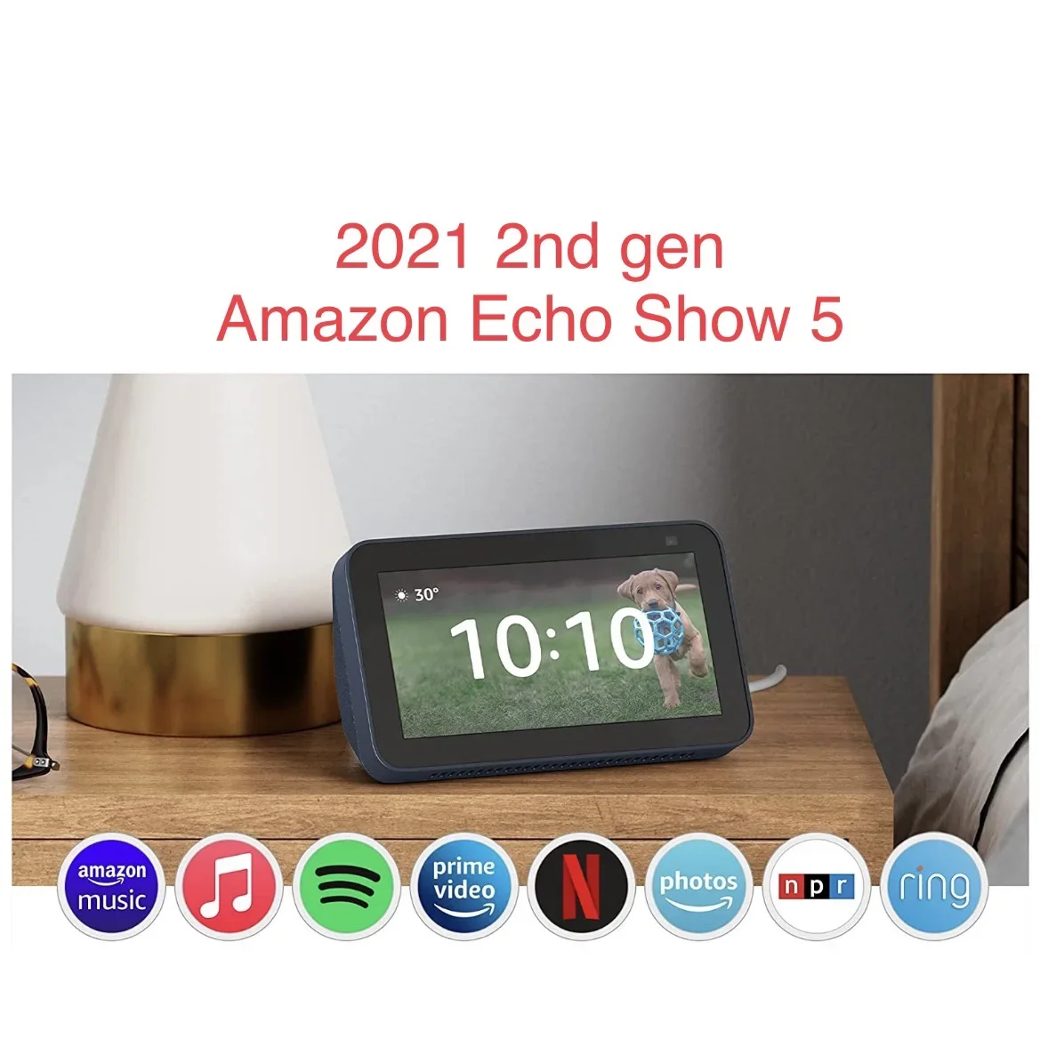 2021 2nd gen Echo Show 5 - Latest Amazon Echo Show 5 - Amazon Echo Show 2019 - Compact smart display with Alexa - Charcoal Sandstone (US Version)