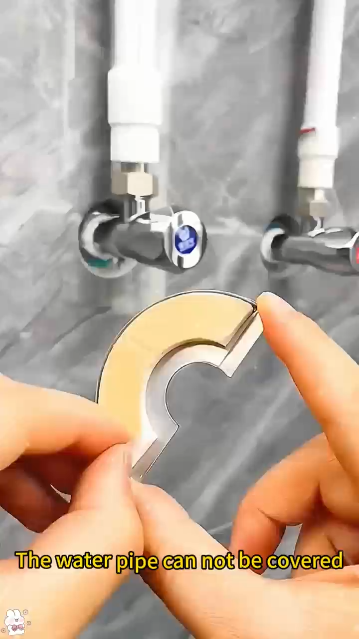 5pc Wall Split Flange Stainless Steel Round Escutcheon Plate Wall