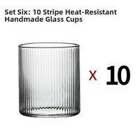 JOTO | Heat-resistant Striped Water Glass