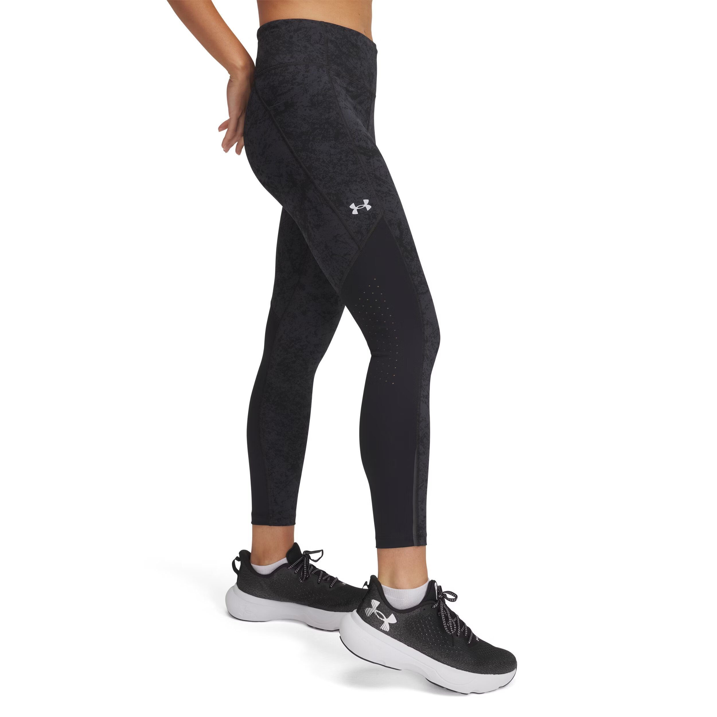 กางเกงรัดรูปขาสั้นพิมพ์ลาย UA Fly Fast 3.0 สำหรับผู้หญิง จาก Under Armour - สีดำ (007)