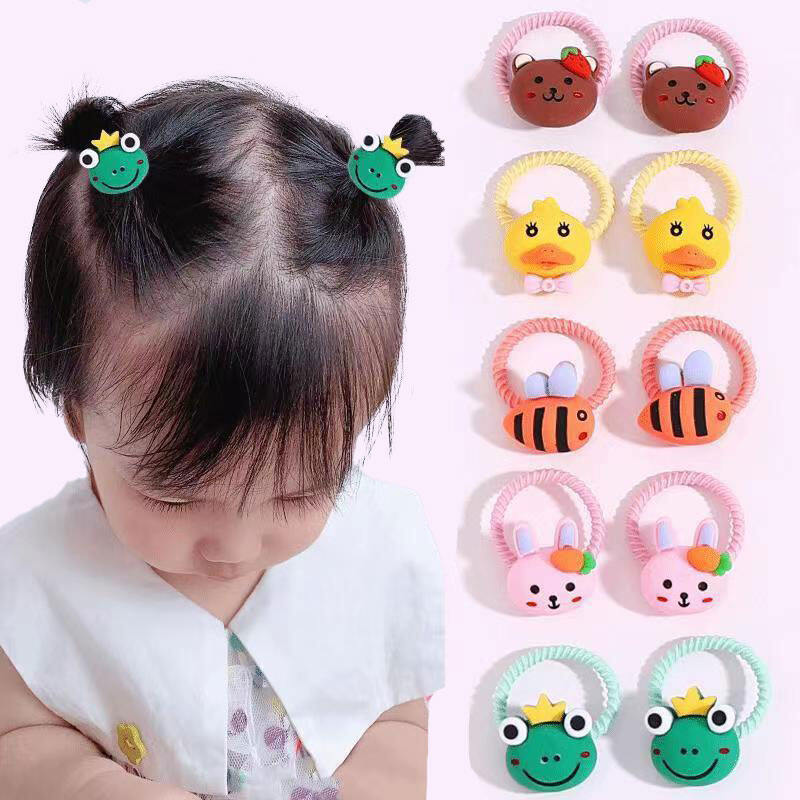 【Local seller fast shipping】10pcs Children's Cartoon Small Rubber Band Crown Rubber Band Rainbow Rubber Band Flower Rubber Band