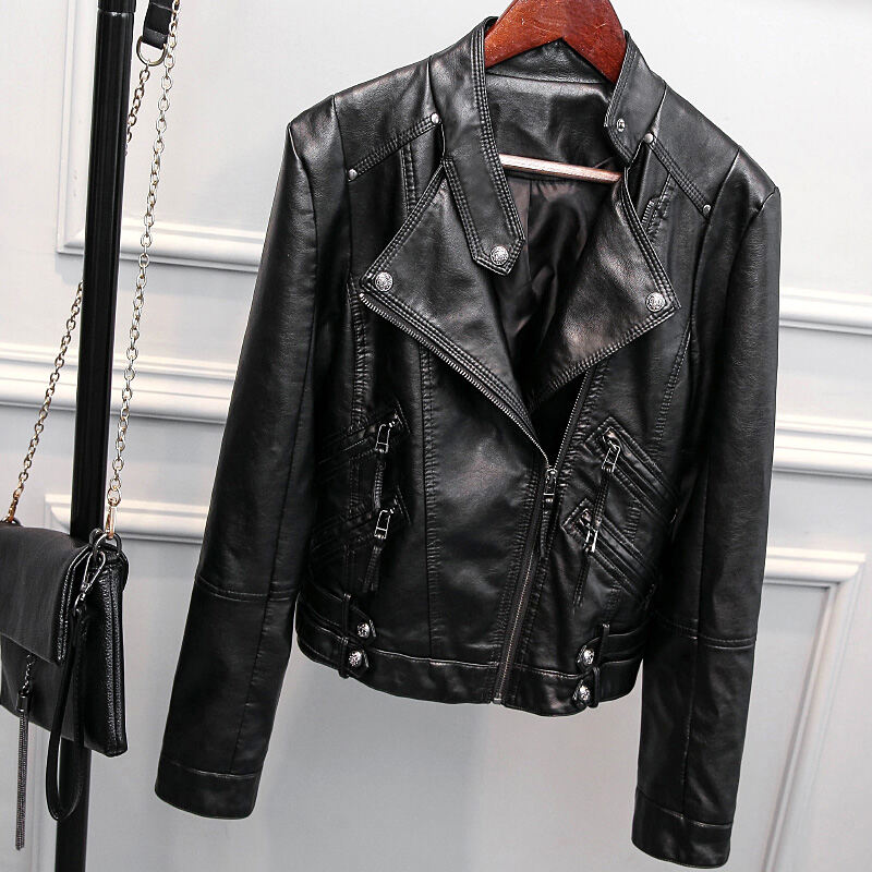 lace leather jacket