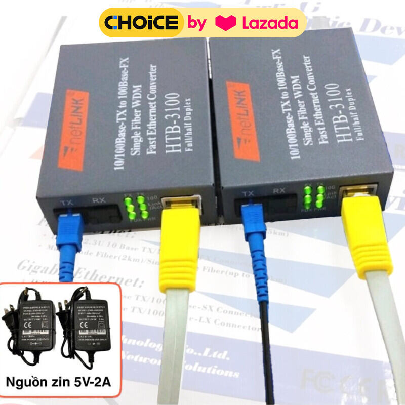 Bộ chuyển đổi quang điện Netlink HTB-3100AB 25km converter quang 1 sợi HTB 3100AB HTB 3100 HTB 3100A