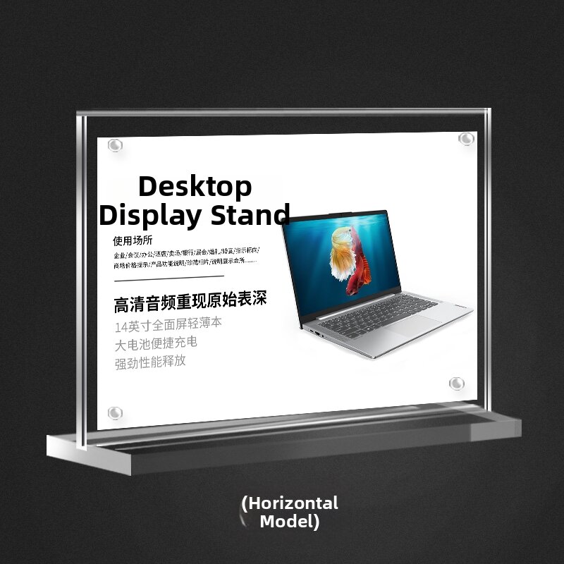Acrylic A4 Paper Photo Frame Display Stand Plastic Photo Album Double-Sided Transparent Picture Frame Certificate Display Rack