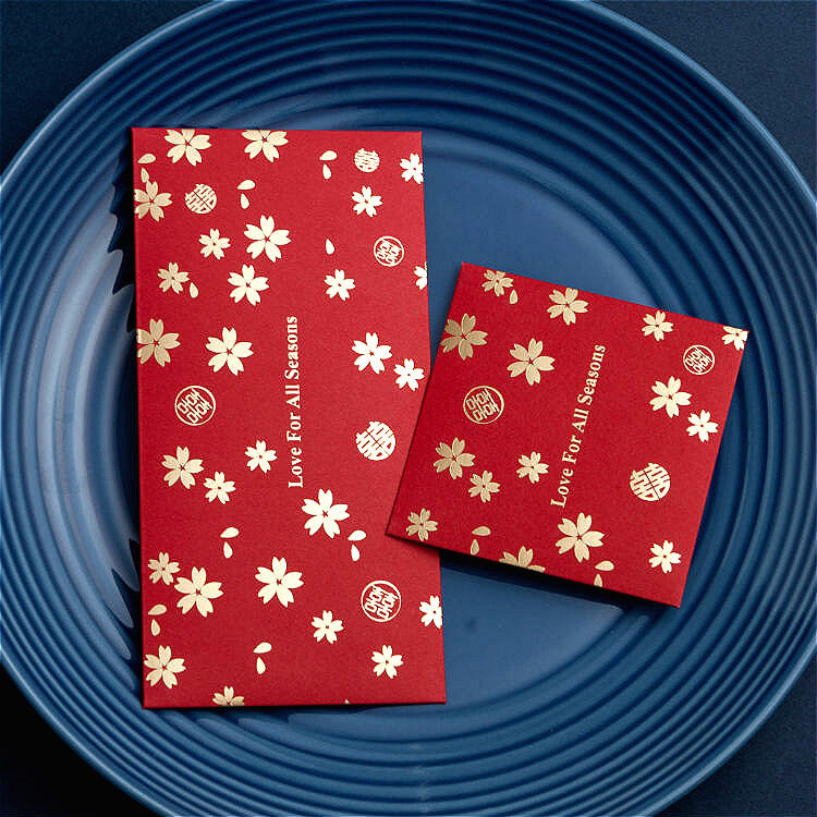 New Creative Personalized Large And Small Hard Paper Red Envelope Bags Wedding Ceremony Chinese Style Gold Stamping Small Size