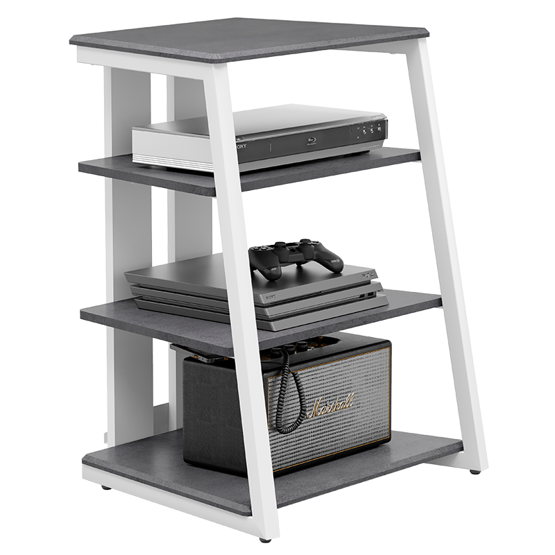 Walnut Color Amplifier Audio Rack Adjustable Spacing Multi