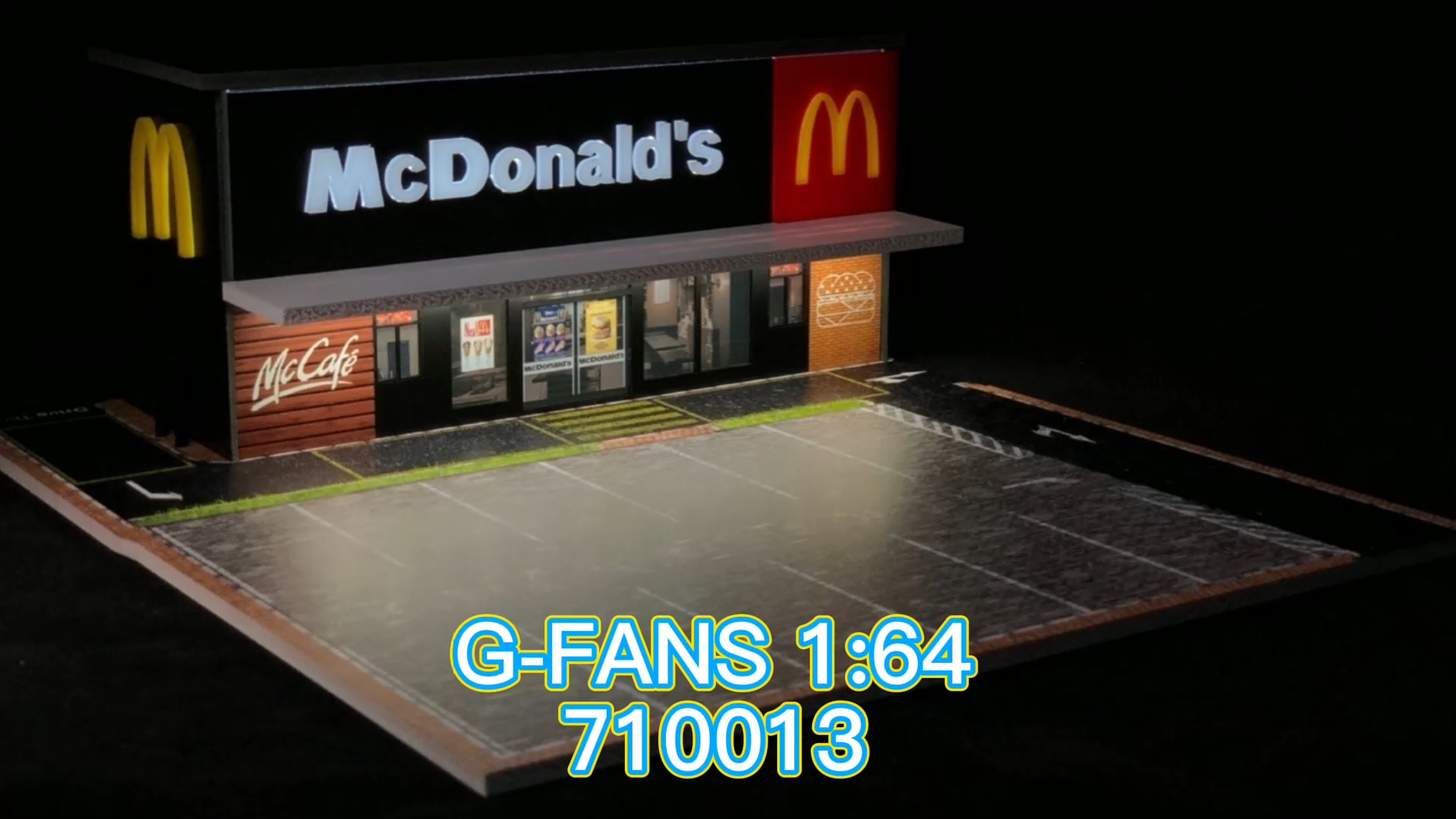 g-fansマクドナルド 1/64多数アイテム、フィギュアセット G-Fans 1:64 McDonalds Fast Food Diorama set (710013) For