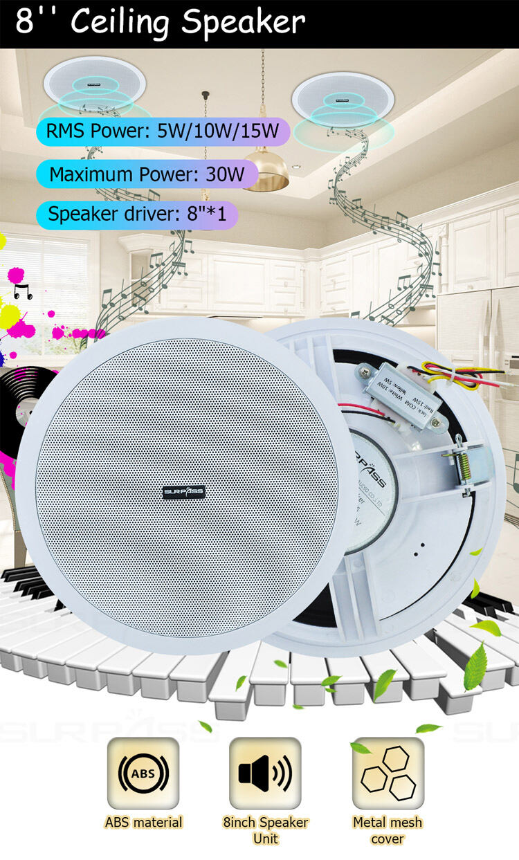 8" Ceiling Speaker for Home Theater & PA System