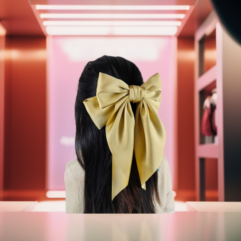 Butterfly Bow Clip Satin Elegant with free git scrunhy. 